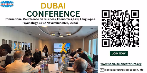 International Conference on Business, Economics, Law, Language & Psychology, 16-17 Nov 2026, Dubai