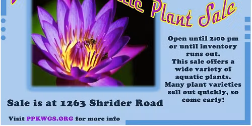 Annual PPKWGS Water Plant Sale