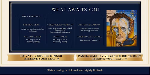 THE ART OF SENSES - LINA CERRONE GALLERY [SHOW - PANEL - 6 COURSE DINNER]