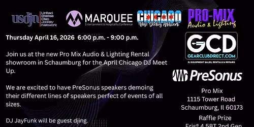 APRIL CHICAGO DISC JOCKEY MEET UP