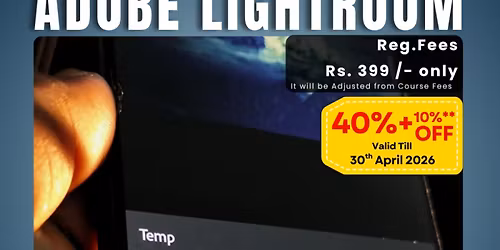 IPA\u2019S MASTER CLASS ON Adobe Lightroom - SEASON 3