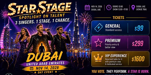 StarStage Dubai Spotlight on Talent \u2013 Dubai Edition