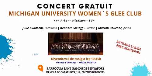 Concert excepcional y gratuito de University of Michigan Women\u2019s Glee Club (USA)