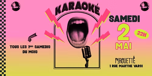 Karaok\u00e9 !! Samedi 2 mai 22h