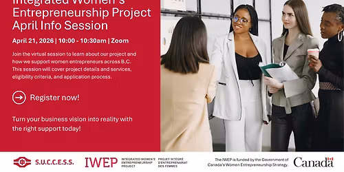 Integrated Women\u2019s Entrepreneurship Project - April Info Session
