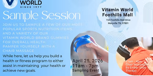 Sample Session & Chair Massages at Foothills Mall Vitamin World