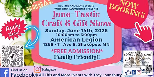 6th Annual June-Tastic Craft & Gift Show