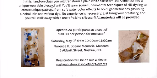 Silk Scarf Dyeing Workshop