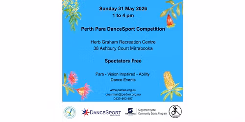 Free 2026 Perth Para DanceSport Competition