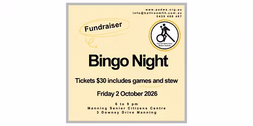 Bingo and Stew Fundraiser