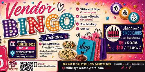 Vendor BINGO with Mill City