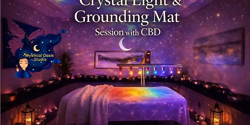 45 min Private Crystal Light Bed &amp; Grounding Mat Session with CBD