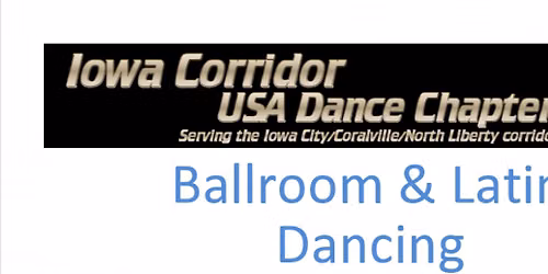 Ballroom and Latin Social Dancing at Old Brick, Iowa City, Friday, June 12, 7:00 pm