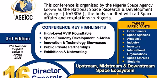 Africa Space Economy, Innovation and Communication conference 2026