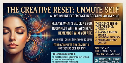 The Creative Reset - An Immersive Experience to Release Stress & Rewire Your Mind.