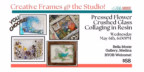 Pressed Flower & Crushed Glass Art in Resin