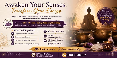 STTTP Sound Healing Academy Workshop and learn how sound can transform your mind, body, and life.