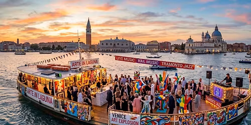 Venice: Sunset Boat Experience with Live Jazz, Art and Aperitif