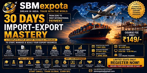 SBMexpota \u2013 30 Days Import-Export Mastery