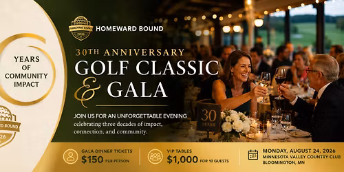 Homeward Bound\u2019s 30th Anniversary Golf Classic & Gala Celebration