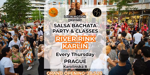 Salsa a bachata open air v River Rink Karl\u00edn \u2b50\ufe0f