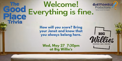Pobody's Nerfect - The Good Place Trivia Night