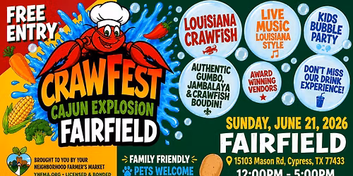 FAIRFIELD- CRAWFEST CAJUN EXPLOSION