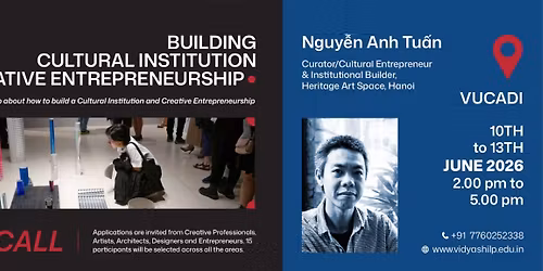 BUILDING CULTURAL INSTITUTION \u2022 CREATIVE ENTREPRENEURSHIP