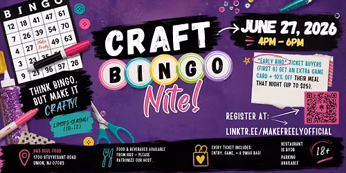 CRAFT Bingo at H&S Soul Food - 6\/27