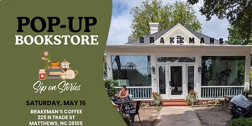 Sip on Stories Pop-Up Bookstore in Downtown Matthews