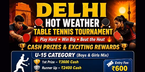 Delhi Hot Weather Table tennis tournament 