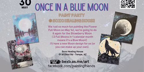 Once in a Blue Moon Paint Party