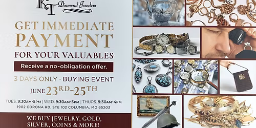 KT Diamond Jewelers Buying Event