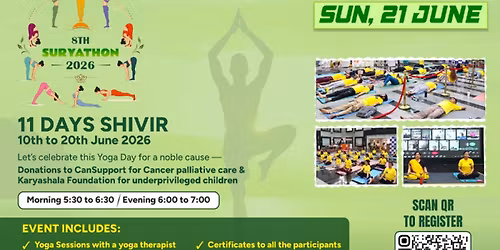 8th Suryathon 2026 - 11 Days Yoga Shivir