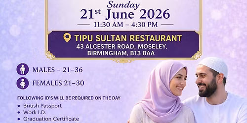 Muslim Marriage Events Birmingham for Health Care Professionals