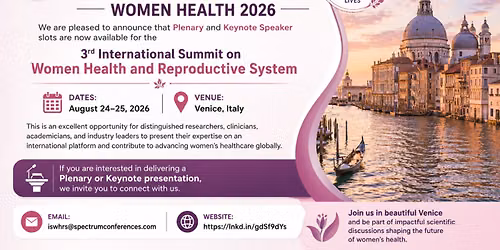 3rd International Summit On Women Health and Reproductive System 