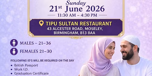 Muslim Marriage Events Birmingham - Health Care Professionals Event