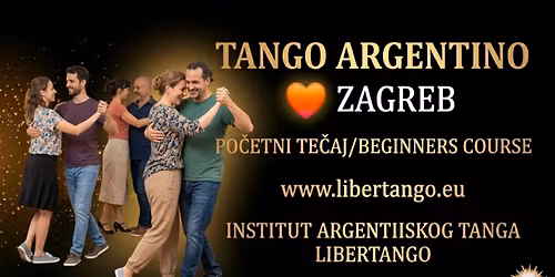 New Argentine Tango Beginners Course in Zagreb