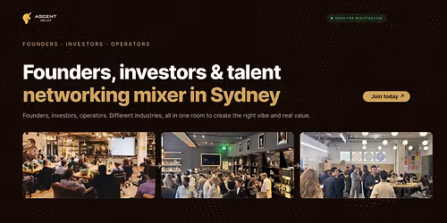 Startup Networking Sydney: Founders, Investors & Talent Mixer