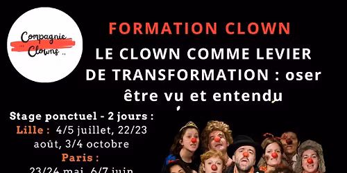 Stage CLOWN - 2026 \u2014 LILLE & PARIS