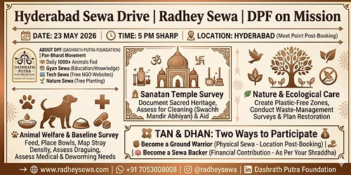 Hyderabad Sewa Drive | Transforming Devotion into Responsibility | Radhey Sewa | DPF on Mission