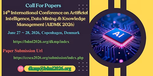 14th International Conference on Artificial Intelligence, Data Mining & Knowledge Management