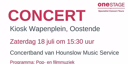Free Concert in Oostende by Hounslow Concertband