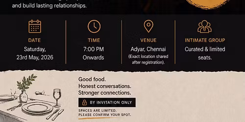 Dinner With Founder - Invite Only