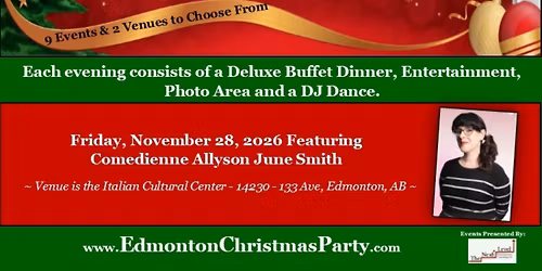 Multi-Business\/Group\/Office\/Company Christmas Holiday Party Featuring Comedienne Allyson June Smith