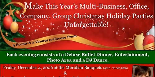 Multi-Business\/Group\/Office\/Company Christmas Holiday Party Featuring Comedian Peter White