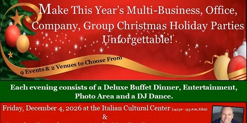 Multi-Business\/Group\/Office\/Company Christmas Holiday Party Featuring Comedian Dave Hemstad