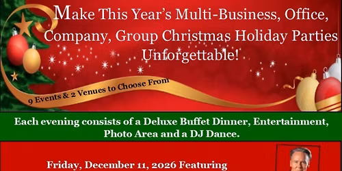Multi-Business\/Group\/Office\/Company Christmas Holiday Party Featuring Magician Ryan Joyce