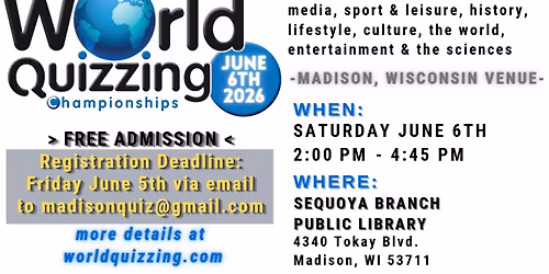 World Quizzing Championships - Madison Venue