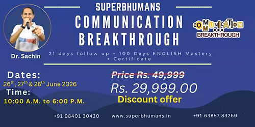 Communication Breakthrough - Speak with confidence + Master Public Speaking
